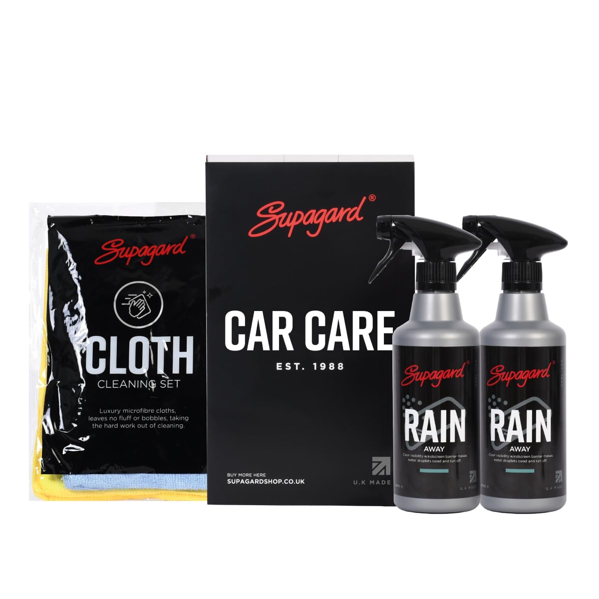 Supagard RainAway – Water Repellent Glass Treatment for Cars – Rain Repellent Spray for Improved Visibility in All Weather – Long-Lasting Protection for Exterior Glass Surfaces