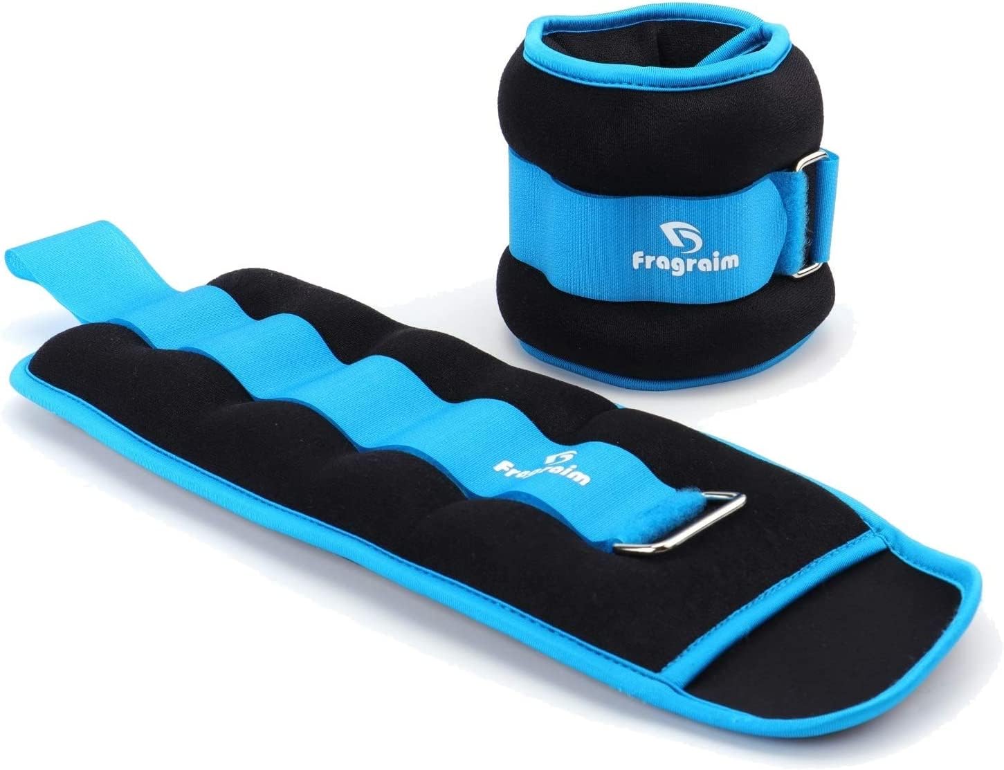Fragraim Ankle Weights for Women, Men and Kids - 3kg x 2 Strength Training Leg/Wrist/Arm Weight with Adjustable Strap for Pilates, Jogging,