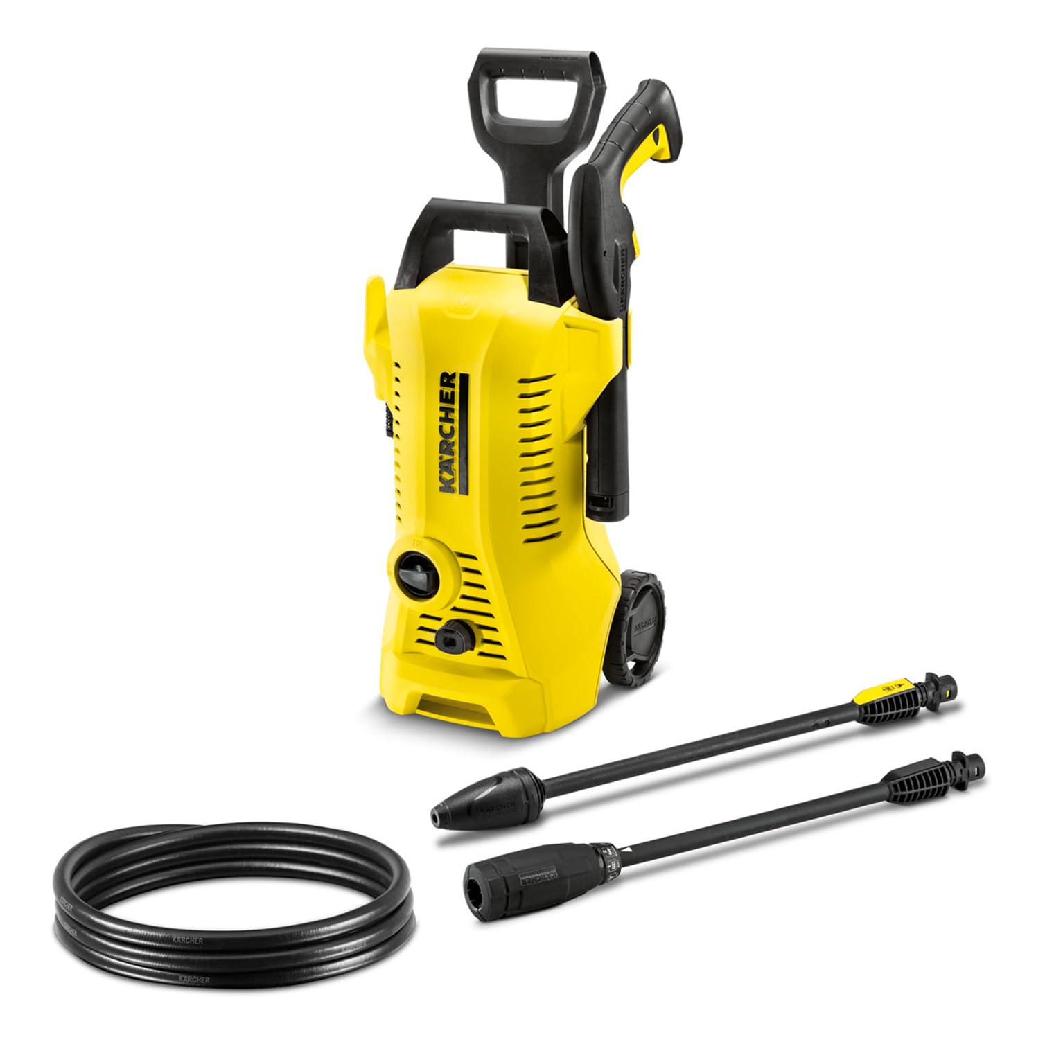 Kärcher K 2 Power Control Home pressure washer, pressure: max. 110 bar, flow rate: 360 l/h, area: 20 m²/h, water filter, weight: 4.0 kg, high-pressure gun, dirt blaster, spray lance, Home Kit