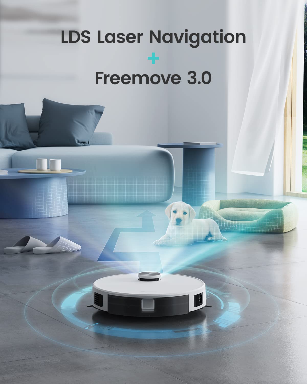 Lefant M210 Robot Vacuum Cleaner, 2200Pa Strong Suction, 7.8cm Thin 28cm DIA, Automatic Self-Charging Small Robotic Vacuums, Wi-Fi/App/Alexa Control, Ideal for Pet Hair Hard Floor and Carpet