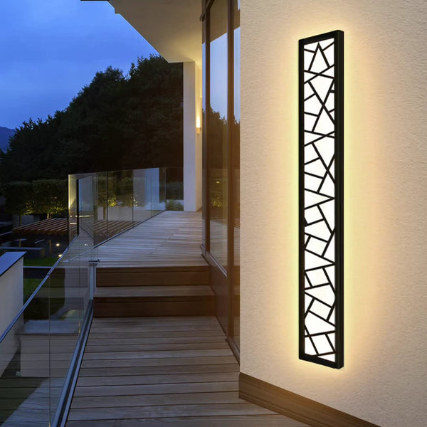 LUOLONG LED Long Wall Light IP67 Waterproof Villa Indoor/Outdoor Wall Lights Anthracite 80CM Warm Light