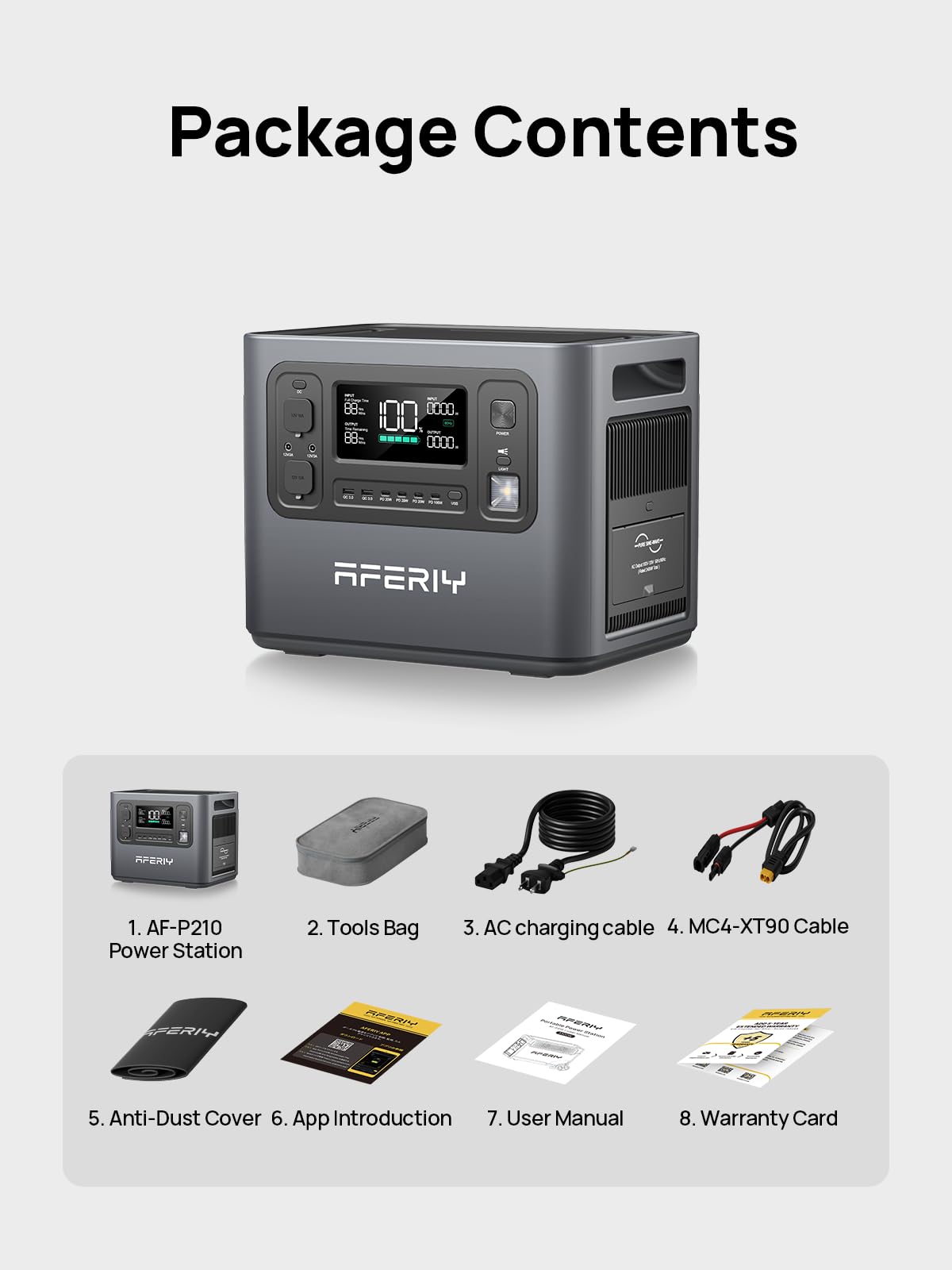 AFERIY Portable Power Station 800W, 512Wh Portable Power Station LiFePo4 Battery, 1-Hour Fast Charging, AC 220V-240V, UPS, 3500+ Charge Cycles, Solar Generator for Outdoor Camping/RV/Home Backup