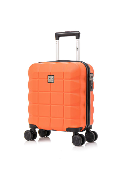 ATX Luggage Suitcase Large on 4 Dual Spinner Wheels Super Lightweight ABS Hard Shell Hold Check in with Built-in TSA Lock (Orange, 110 Liter)