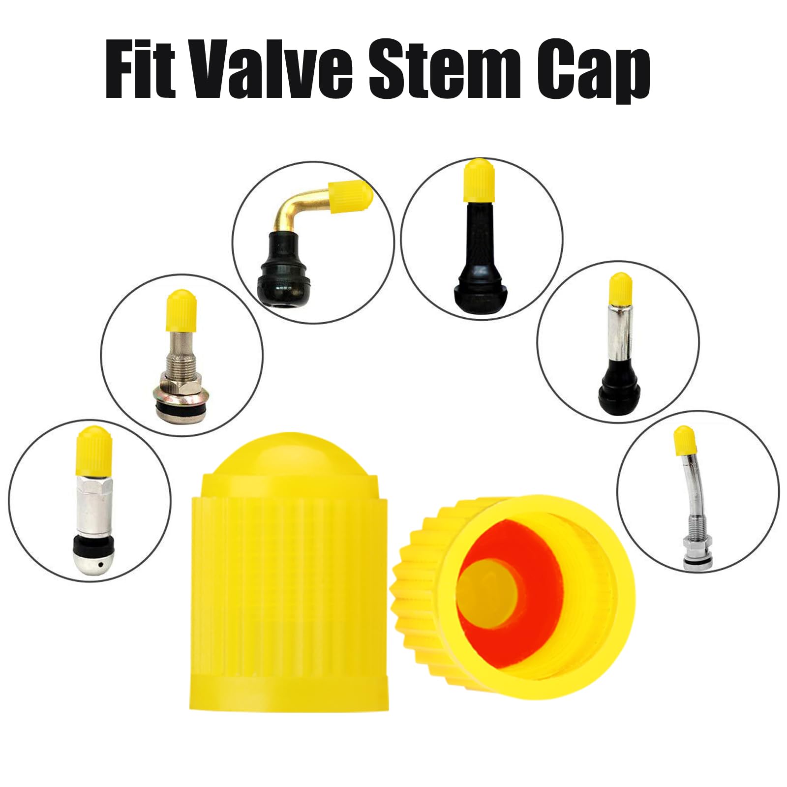 TCPENG® 10PCS Tyre Valve Caps, with O Seal Ring, Universal Stem Dust Covers for SUV, Cars, Bike, Motorcycles, Trucks, Heavy-Duty, Airtight Seal, Screw-On, Easy to Operation (10 Pack Black)