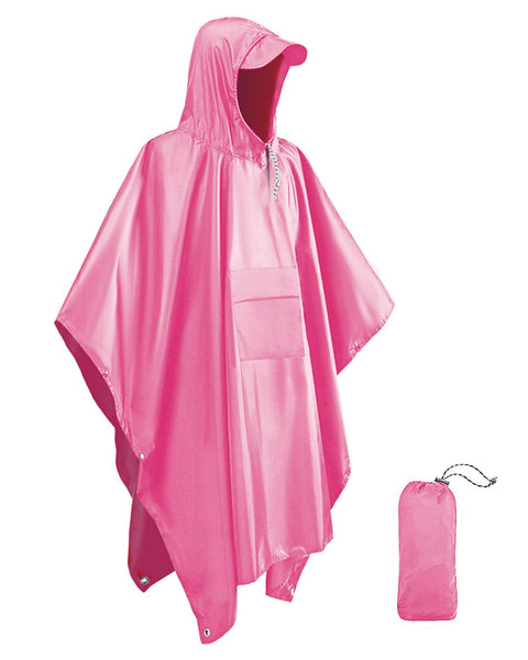 Victoper Waterproof Poncho Adult, Reusable Rain Poncho Adult Waterproof Poncho Waterproof Adult Lightweight Waterproof Raincoat for Outdoor Hiking Camping Cycling Traveling