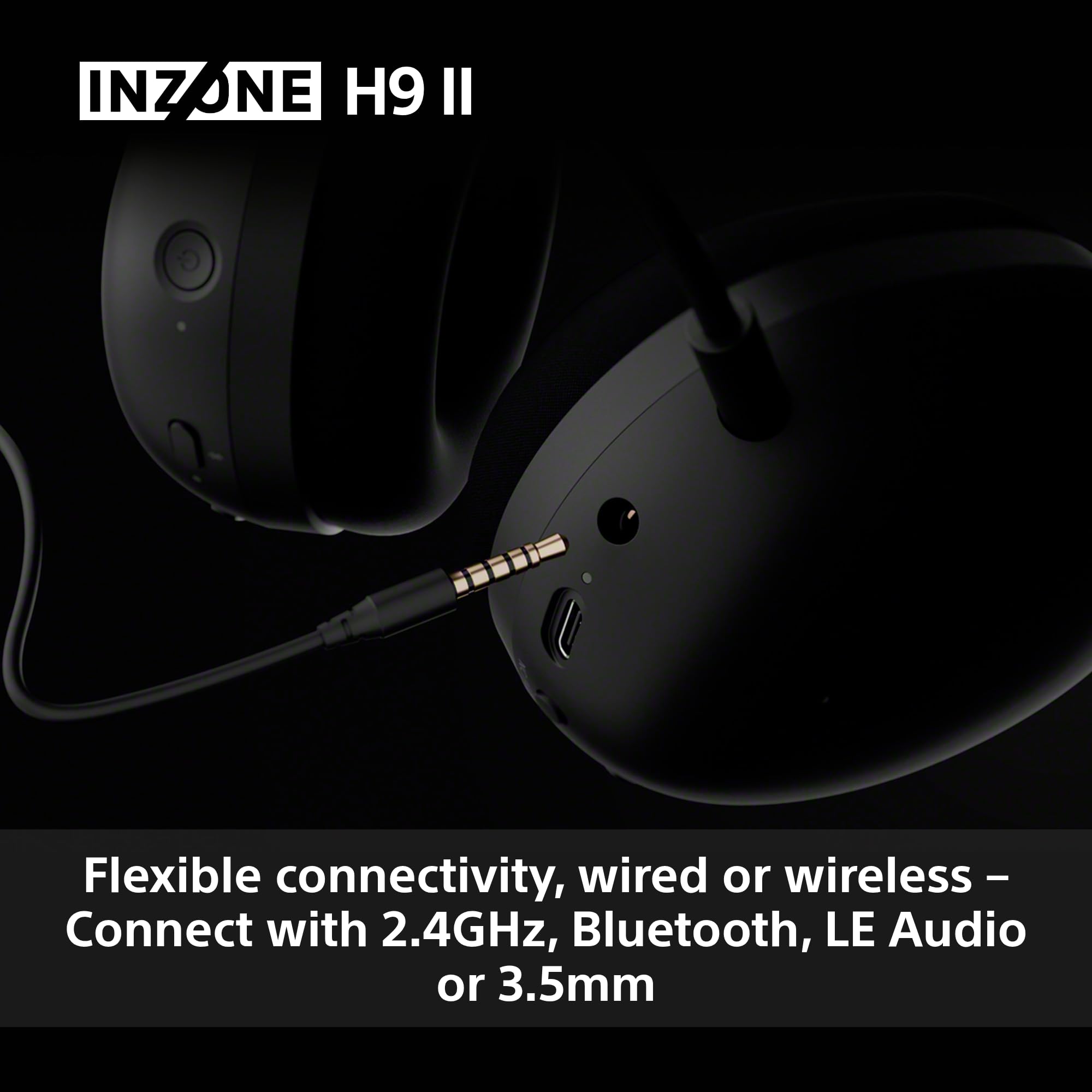 Sony INZONE H3 Wired Gaming Headset – PC/PS5, 360 Spatial Sound for Gaming, Lightweight 299g Design, Flip-to-Mute Boom Microphone, USB Audio Box for Custom EQ – Black