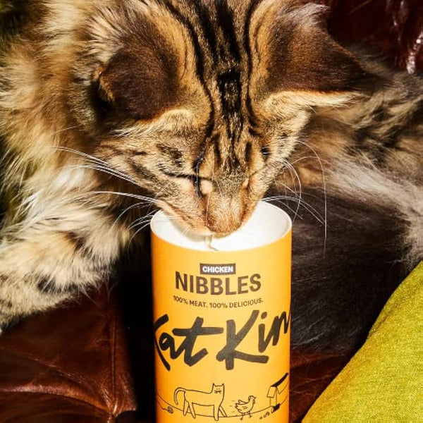KatKin Chicken Nibbles 4 pack (4x50g Tubes): 100% Chicken Breast Freeze-Dried Cat Treats – Delicious Fresh Chicken; Freeze-Dried to Protect Nutrition; Made in the UK for Cats and Kitten