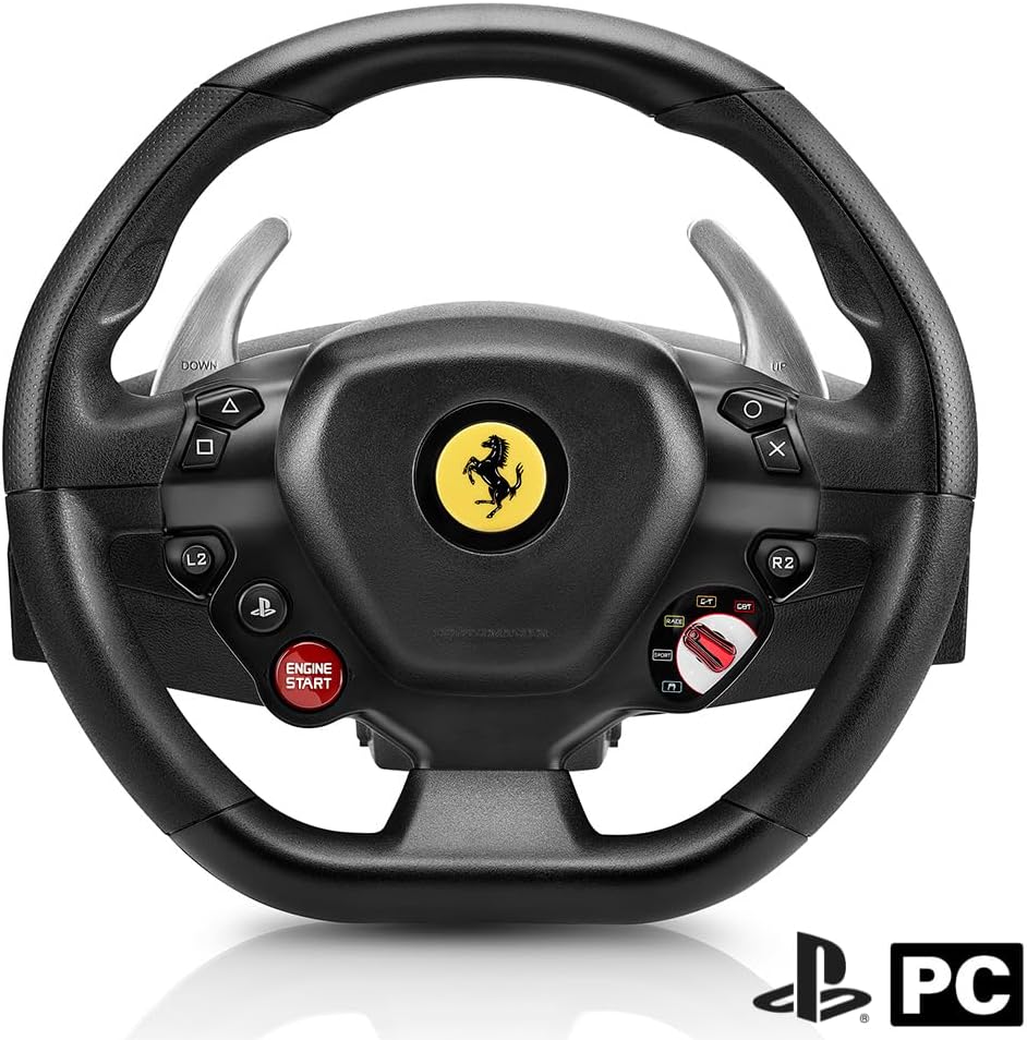 Thrustmaster T80 RW Ferrari 488 GTB - Officially Licensed Racing Wheel for PC, PS4, and PS5, PS5 Pro