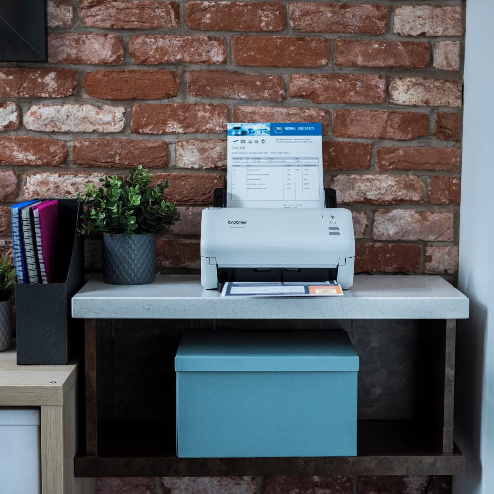 Brother ADS-4300N Desktop Document Scanner |SuperSpeed USB 3.0 |Double-sided |Advanced Image Capture, UK Plug