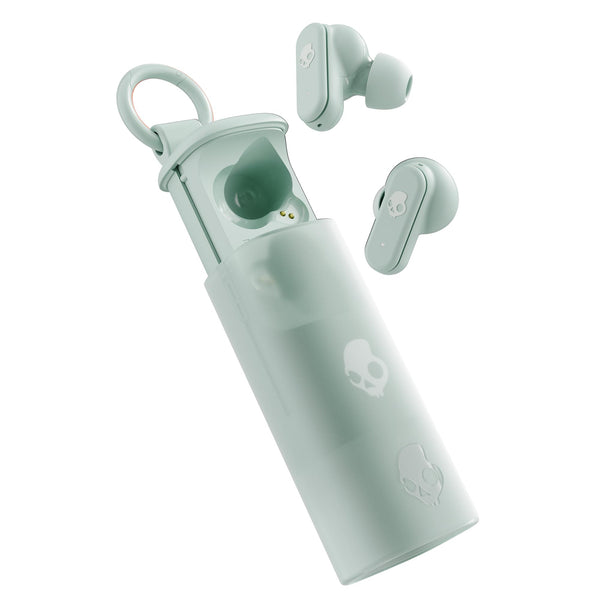 Skullcandy Dime Evo Wireless Earbuds, Bluetooth Headphones, Noise Isolating Fit, Up to 36 Hours Battery, Microphone for iPhone Android, Easy Carry with Clip-Anywhere Case - True Black