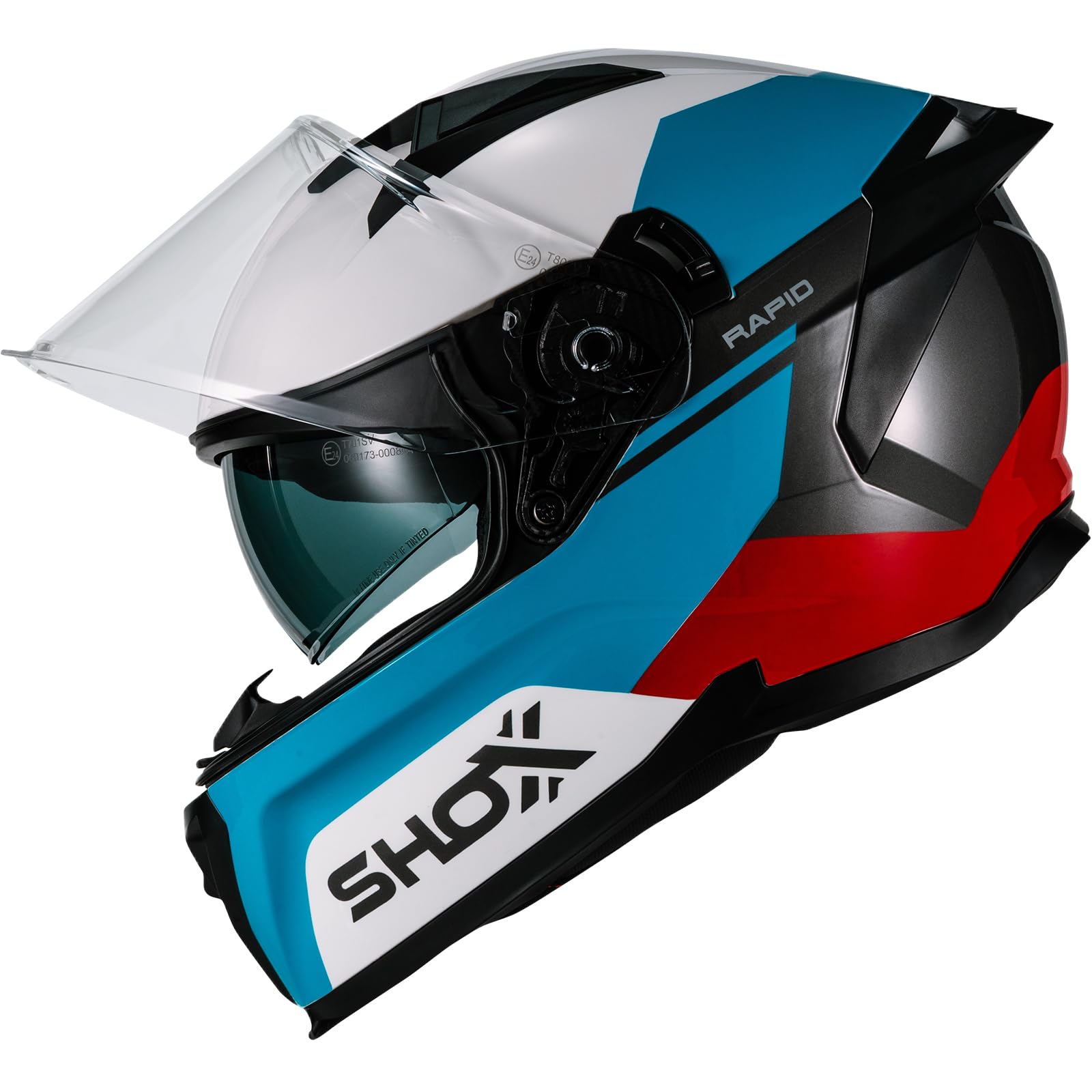 Shox Rapid Turbo Motorcycle Helmet ECE 22.06 Approved Unisex Full Face Street Motorbike Protective Crash Lid for Sport Touring and Road Bike Riding