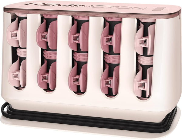 Remington PROluxe Heated Hair Rollers (OPTIheat Technology, 90 Second Heat Up, Sets Curls in 5 Minutes, 20 Velvet Flocked Rollers - 8 Medium 25mm and 12 Large 32mm) H9100