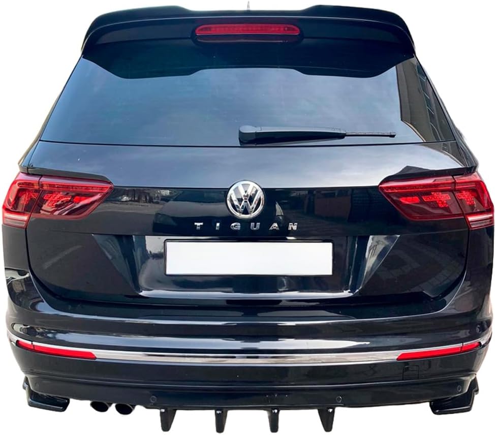 Oneway Rear Diffuser compatible with Volkswagen Tiguan II Standard/R-Line 2016-2020 - Gloss black