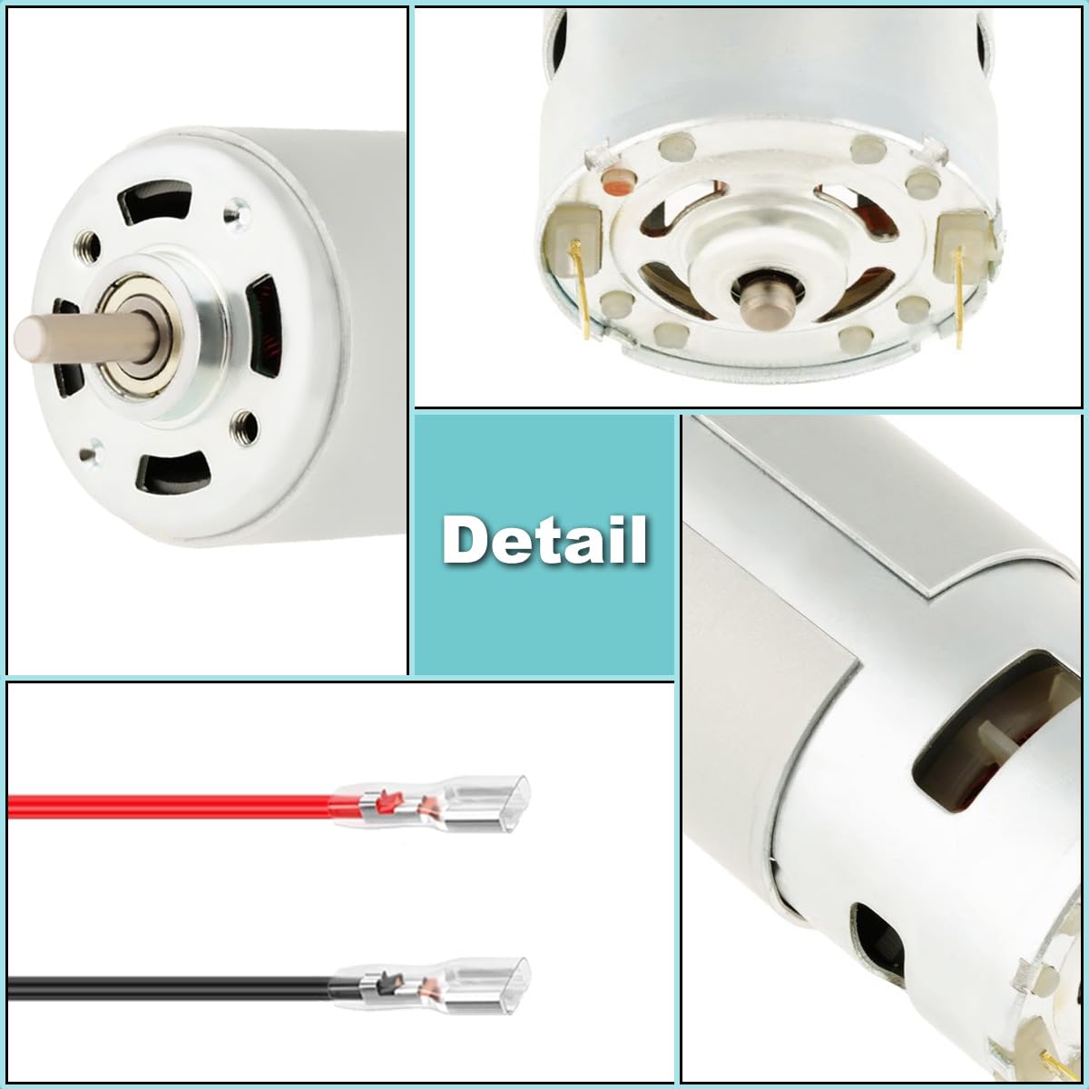 2 Pcs 545 Micro Motor DC 3.7-7.4 V 23500 RPM Long Shaft High Torque Gear RC Power Wheel Mini/Small Motor with Spring Wire, for RC Toy Car/Robot/Mini Fan/Electric Drill/UAV/DIY/Test