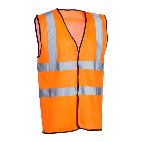 Blackrock Yellow & Orange Hi Vis Vests, High Vis Vests, Hi Vis Jackets, Rail Orange, High Visibility, Safety, Reflective, Hivisible PPE, Hi Viz, Security, Workwear, Mens Womens Sizes Small - 6XL