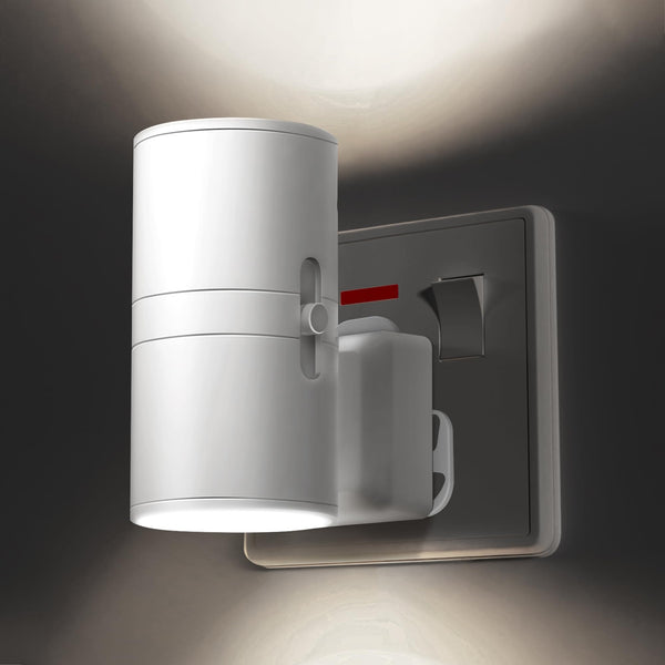 LOHAS-LED Night Light Plug In Wall,1 Pack, Modern Night Light with Dusk to Dawn Sensor, Adjustable Brightness 0-100LM, 3000K Warm White, Dimmable Night Light for Hallway Bathroom Bedroom Stair Toddler