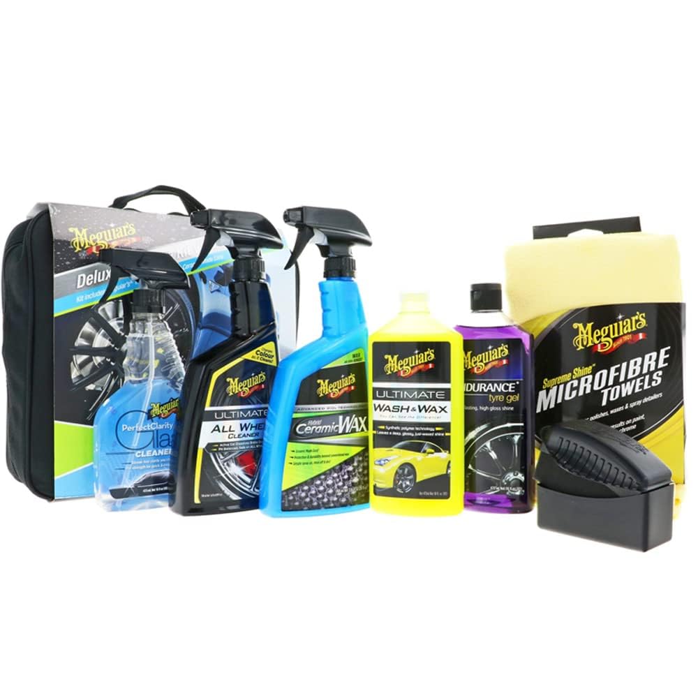 Meguiar's DELKITV2 Deluxe Car Care Kit V2 including Hybrid Ceramic Spray Wax