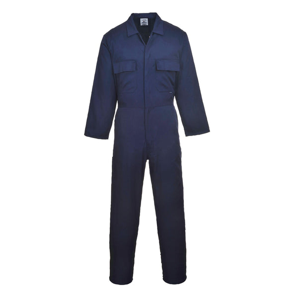 Portwest S999 Men's Work Coveralls - Protective Polycotton Work Overalls Durable Workwear Boiler Suit for Mechanics Warehouse Garages DIY Navy, X-Large