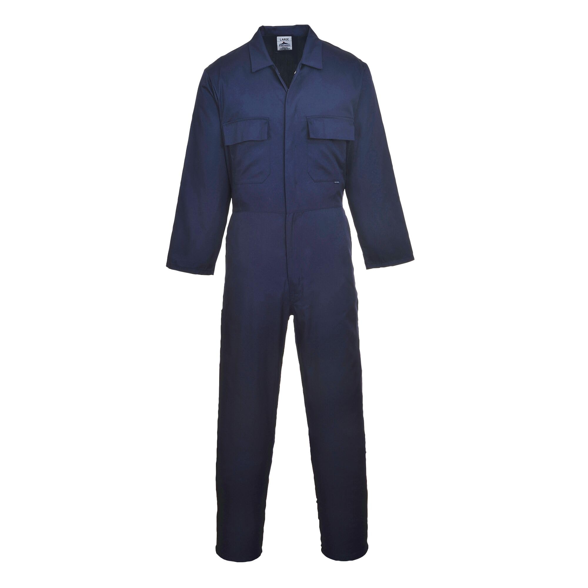 Portwest S999 Men's Work Coveralls - Protective Polycotton Work Overalls Durable Workwear Boiler Suit for Mechanics Warehouse Garages DIY Navy, X-Large