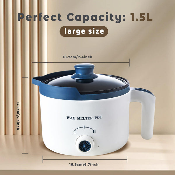 Ksedcon Wax Melter for Candle Making with Pour Spout, Electric Wax Melting Pot Kit Included Wicks, Wick Stickers, Centering Device, Stirring Spoon