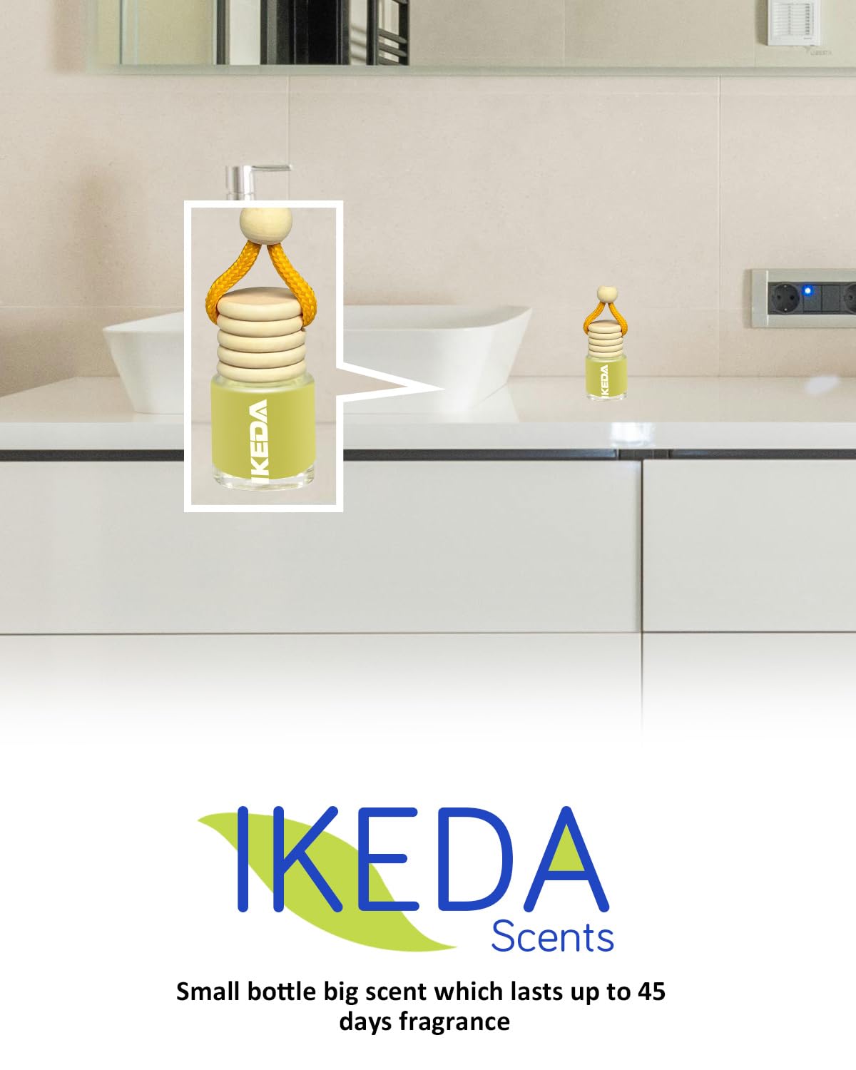 Ikeda scents Ikeda Car Air Fresheners | Automotive Hanging Pendant | Auto Perfume Diffuser with Real Oil | Strong and Long Last Fragrance | Fresh Smell Cover Odours | Car Accessories for Men Women