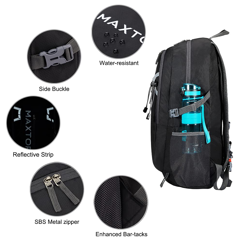 MAXTOP 40L Ultra Lightweight Packable Backpack Foldable Rucksack Water Resistent For Men Women Kids Outdoor Camping Hiking Travel Daypack Handy Durable