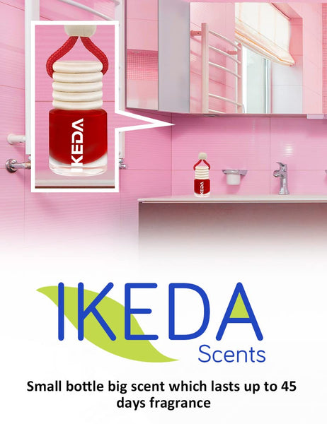 Ikeda scents Ikeda Car Air Fresheners | Automotive Hanging Pendant | Auto Perfume Diffuser with Real Oil | Strong and Long Last Fragrance | Fresh Smell Cover Odours | Car Accessories for Men Women