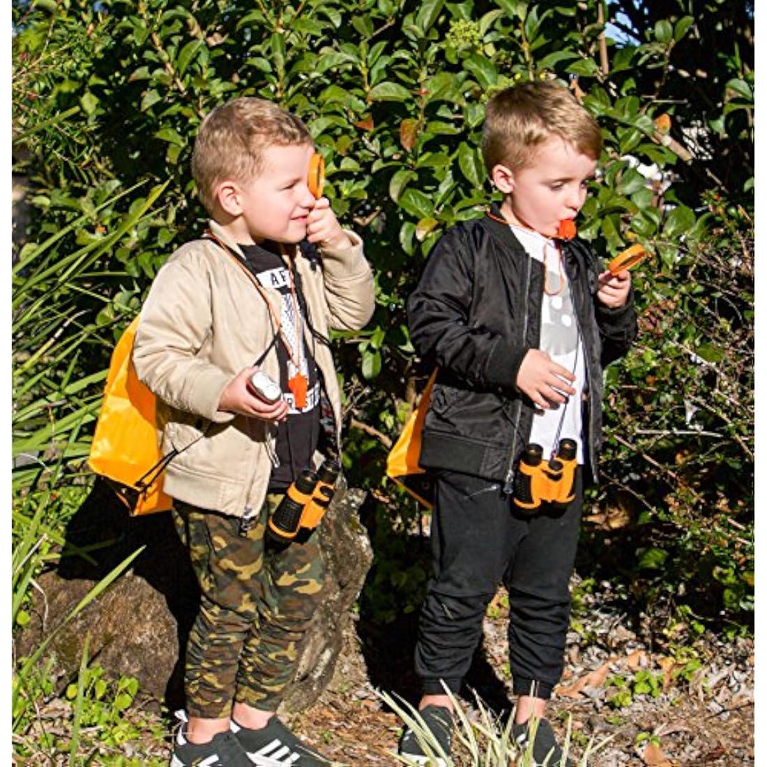 Adventure Kidz Outdoor Exploration Kit, Children’s Binoculars, Flashlight, Compass, Fox Whistle, Magnifying Glass, Backpack. Great Gift Set for STEM, Pretend Play, Ages 3+ Boys Girls
