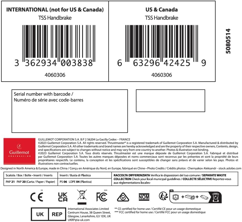 Thrustmaster TSS Handbrake - High-Precision Progressive Handbrake and Sequential Shifter for PC, PS4, PS5, PS5 Pro, Xbox One, and Xbox Series X|S