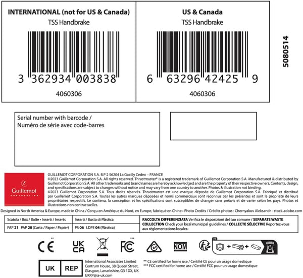 Thrustmaster TSS Handbrake - High-Precision Progressive Handbrake and Sequential Shifter for PC, PS4, PS5, PS5 Pro, Xbox One, and Xbox Series X|S