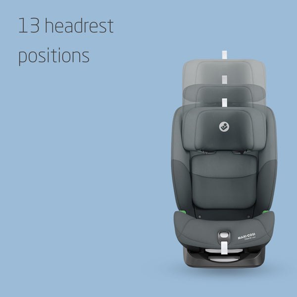 Maxi-Cosi Titan S Comfort i-Size, Breathable Comfort Fabrics, Child Car Seat, 15 months-12 years (76-150cm), ISOFIX Car Seat, 5 Recline & 13 Headrest Positions, G-CELL Protection, Authentic Black