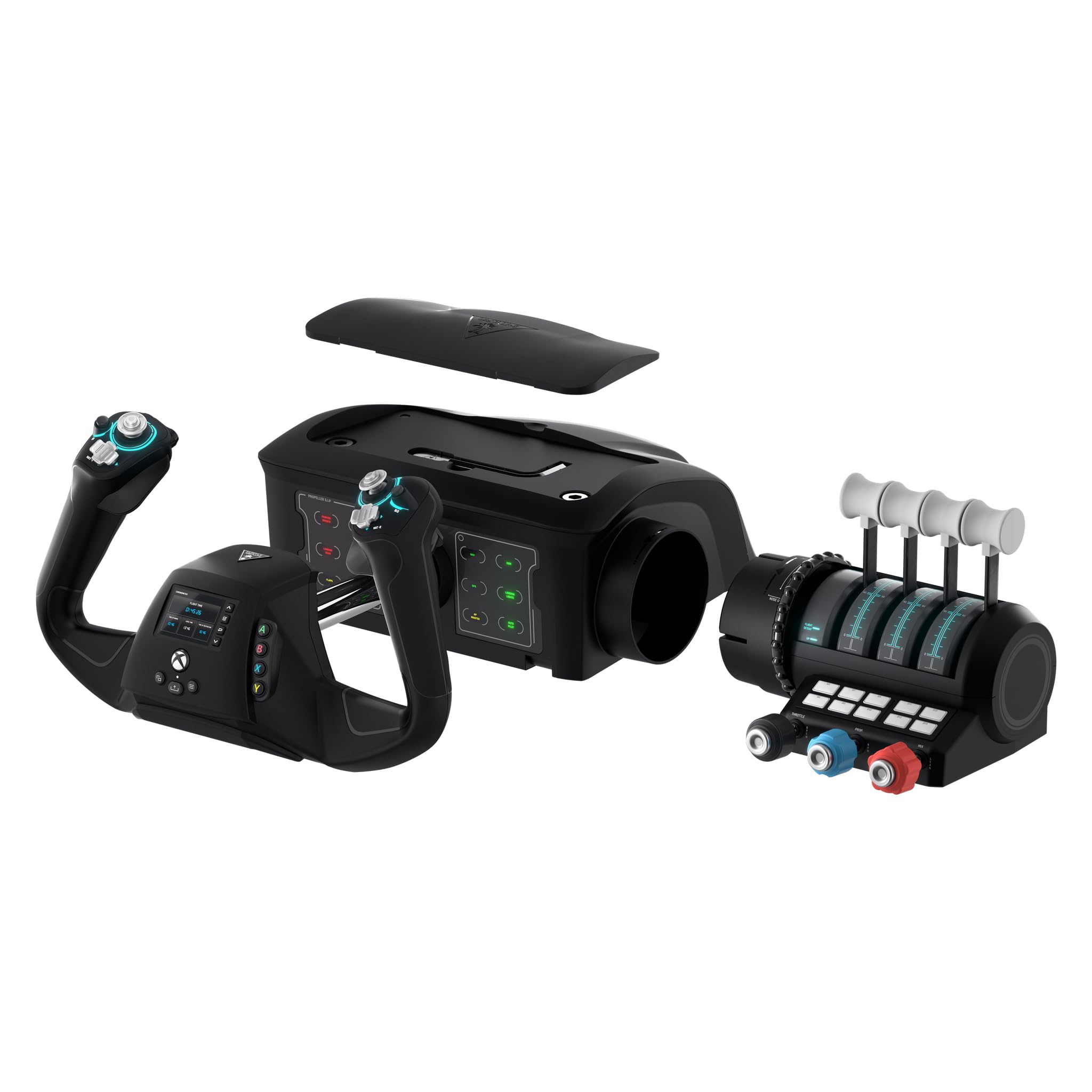 Turtle Beach VelocityOne Flightdeck - Universal HOTAS Simulation Joystick & Throttle with Touch Display, Stick Mounted HUD and Contactless Sensors for Air and Space Combat on Windows 10 & 11