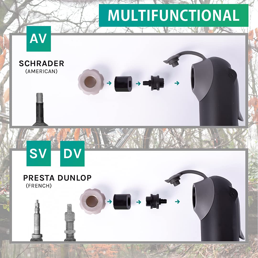 VeloChampion Mini Bicycle Pump with Frame Mount. Portable Alloy Pump For Presta, Schrader and Dunlop Valves. Suitable for All Bikes - Road, Mountain & BMX