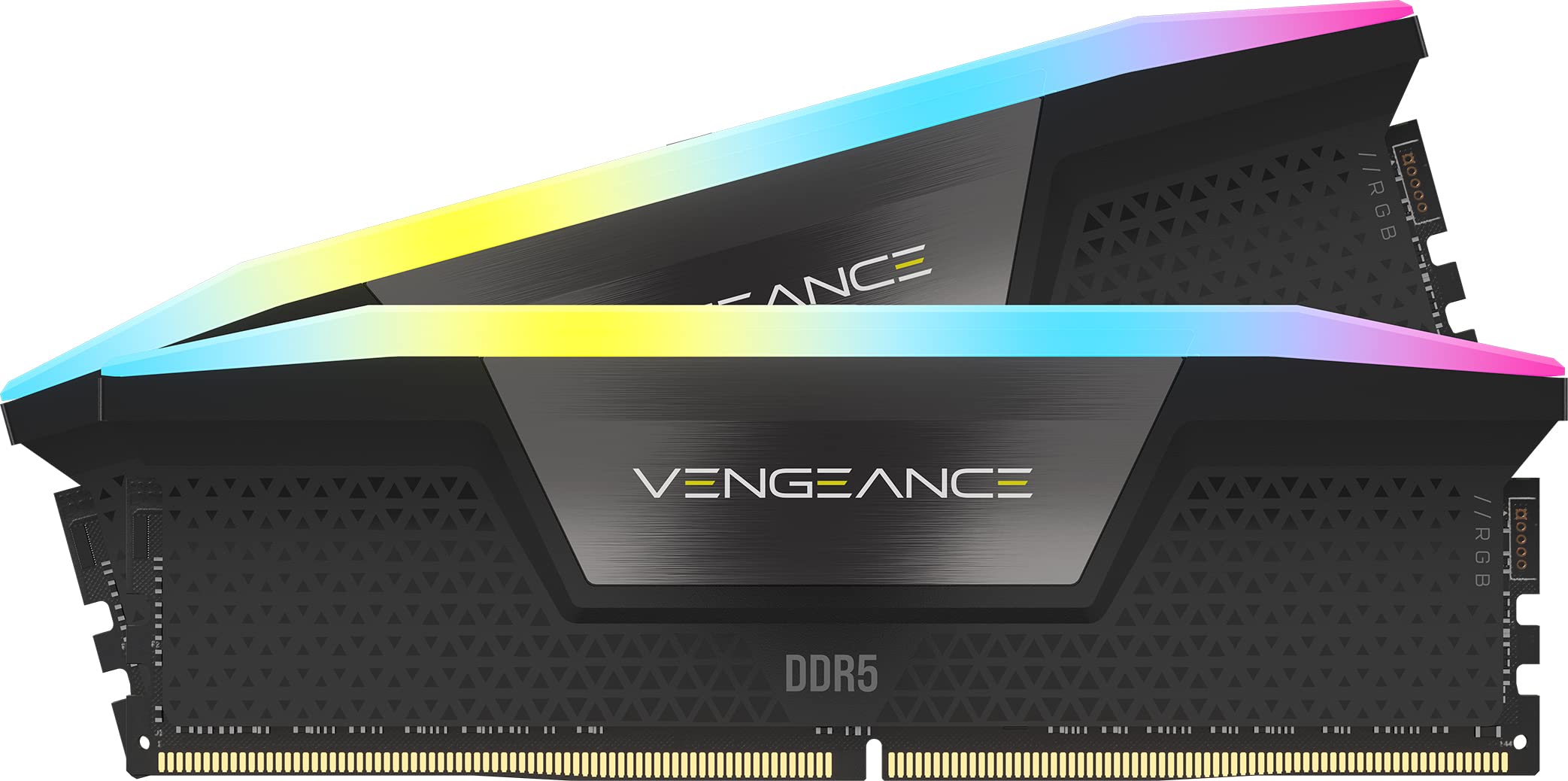CORSAIR VENGEANCE RGB DDR5 32GB (2x16GB) DDR5 6000MHz CL30 AMD EXPO Intel XMP iCUE Compatible Computer Memory – Gray (CMH32GX5M2B6000Z30K)