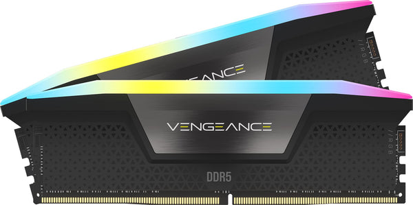 CORSAIR VENGEANCE RGB DDR5 32GB (2x16GB) DDR5 6000MHz CL30 AMD EXPO Intel XMP iCUE Compatible Computer Memory – Gray (CMH32GX5M2B6000Z30K)