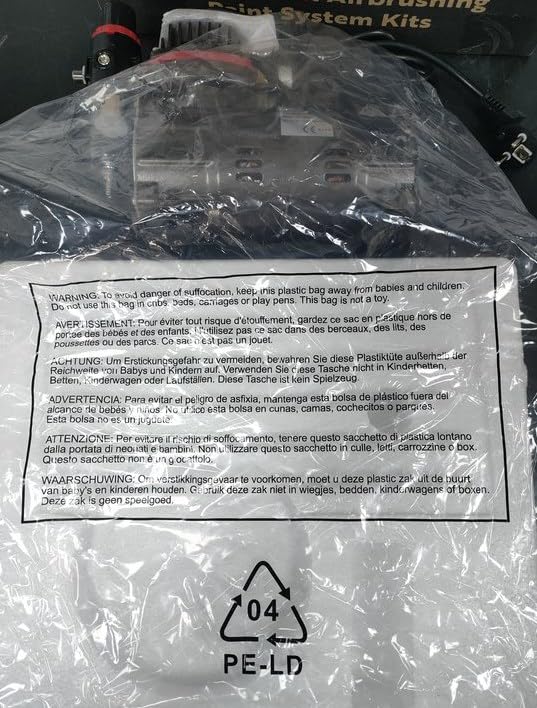 VIVOHOME Professional Airbrushing Paint System with 1/5 HP Air Compressor and 3 Paint Sprayers for Tattoo Makeup Shoes Cake Decoration Blue