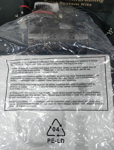 VIVOHOME Professional Airbrushing Paint System with 1/5 HP Air Compressor and 3 Paint Sprayers for Tattoo Makeup Shoes Cake Decoration Blue