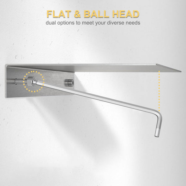 AMTOVL Hex Keys Set, 27PCS Allen Key Set & Star Key Set, Magnetic S2 Steel Metric Imperial Extra Long Ball End Hex Key Set with Color Coding with T-Handle for Bicycle Repair Household DIY