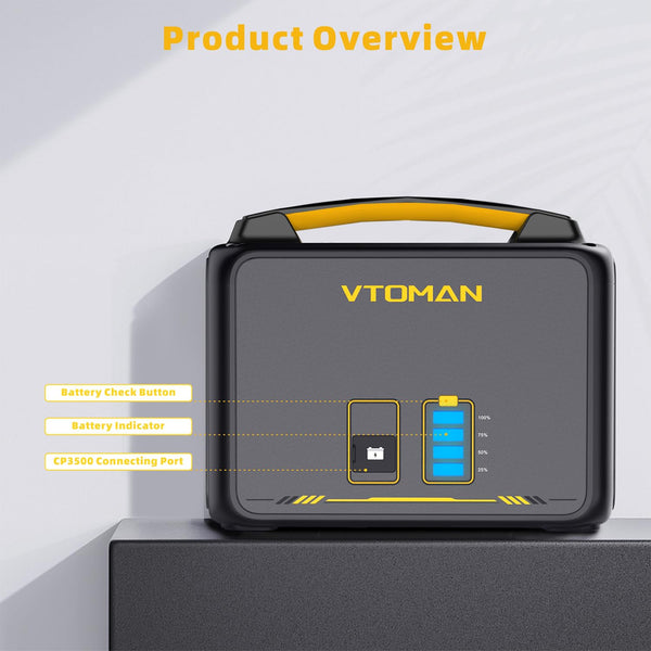 VTOMAN Jump 600X Portable Power Station 600W - 299Wh Solar Generator LiFePO4 Battery Power Station with 600W Pure Sine Wave (Surge 1200W) AC Outlet, PD 60W USB-C, 3x Regulated 12V/10A DC for Camping