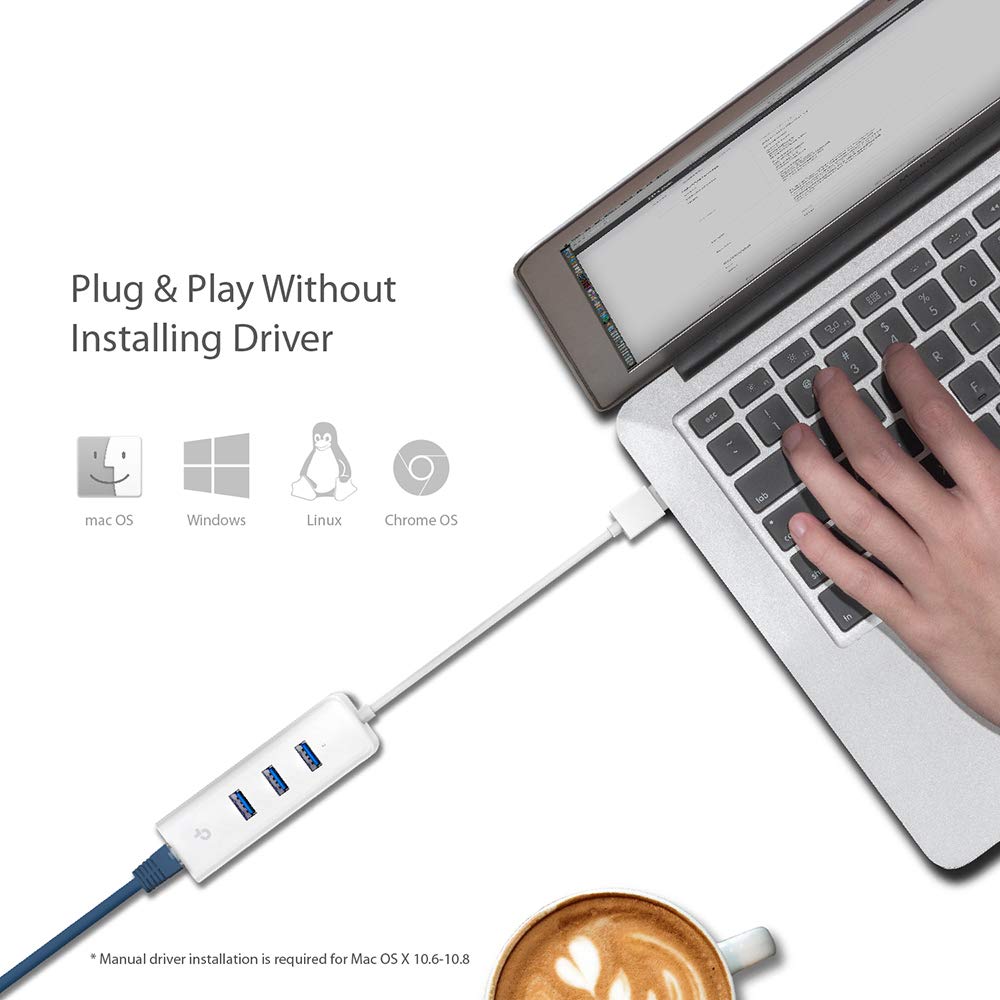 TP-Link UE306 WiFi Adapter, USB 3.0 to Gigabit Ethernet Network Adapter, USB to RJ45 Lan Wired Adapter for PC/Laptop/Ultrabook, Plug and Play in Nintendo Switch, Supports Windows 10/8.1, Linux OS