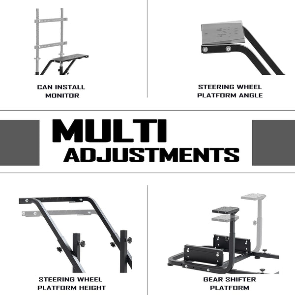 Dardoo G923 Racing Simulator Cockpit with Seat Fit for Logitech/Thrustmaster/MozaG29 G27 G920 T150,Sim Racing Cockpit,Not Include Wheel, Pedal and Shifter