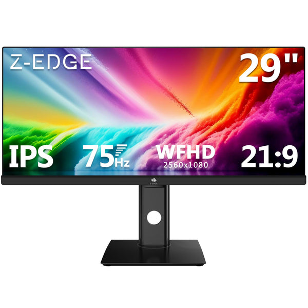 Z-Edge 34 Inch Curved Gaming Monitor Ultrawide 165Hz(DP) 100Hz(HDMI) 1ms MPRT 21:9 3440x1440 WQHD R1500 Curved Screen, Tilt/Swivel/Height Adjustable, FreeSync, HDMI, DisplayPort