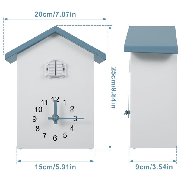 Eummy Minimalist Cuckoo Clock with Pendulum - Battery Powered Wall Clock for Home Decoration