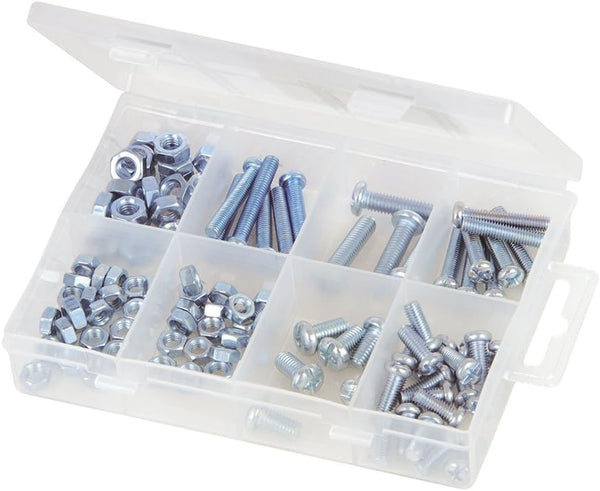 Fixman 804223 Machine Screws and Nuts Pack 105pce, Silver