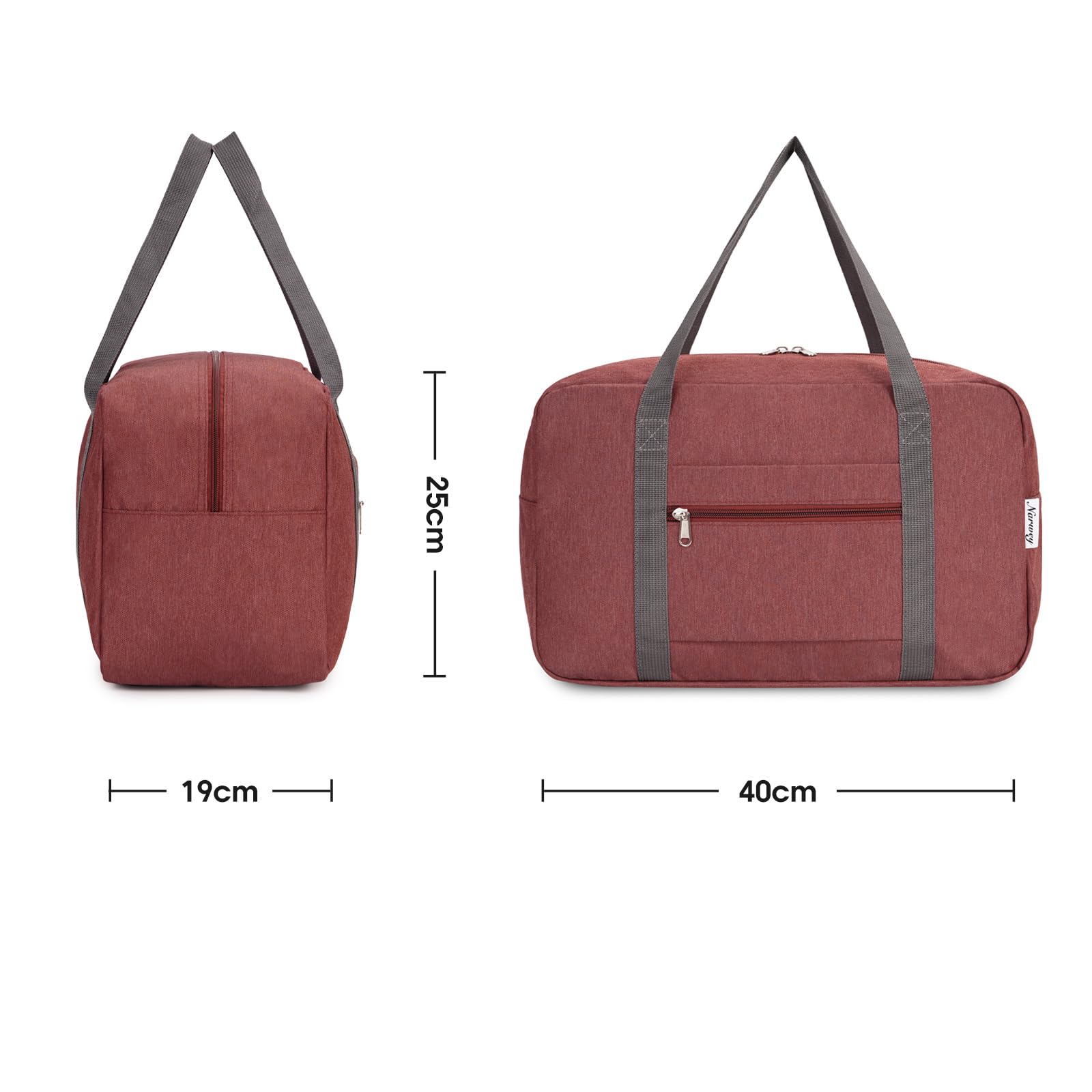 for Ryanair Airlines Cabin Bag 40x20x25 Underseat Foldable Travel Duffel Bag Holdall Tote Carry on Hand Luggage Overnight for Women and Men 20L (Black)