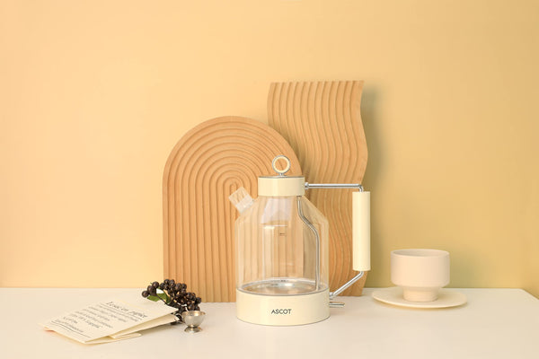 Electric Kettle, ASCOT Glass Electric Tea Kettle 1.5L 2200W Tea Heater & Hot Water Boiler, Borosilicate Glass, BPA-Free, Auto Shut-Off, Boil-Dry