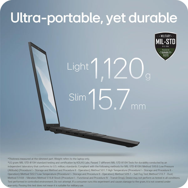 LG gram 16Z90TL - 16 Inch 2.5K IPS Ultra-Lightweight Laptop, Intel Core Ultra 7 256V 47TOPS NPU - EVO Edition, 16GB RAM, 1TB SSD, Windows 11 Home, gram Hybrid AI, Copilot+ PC, Black (2025)