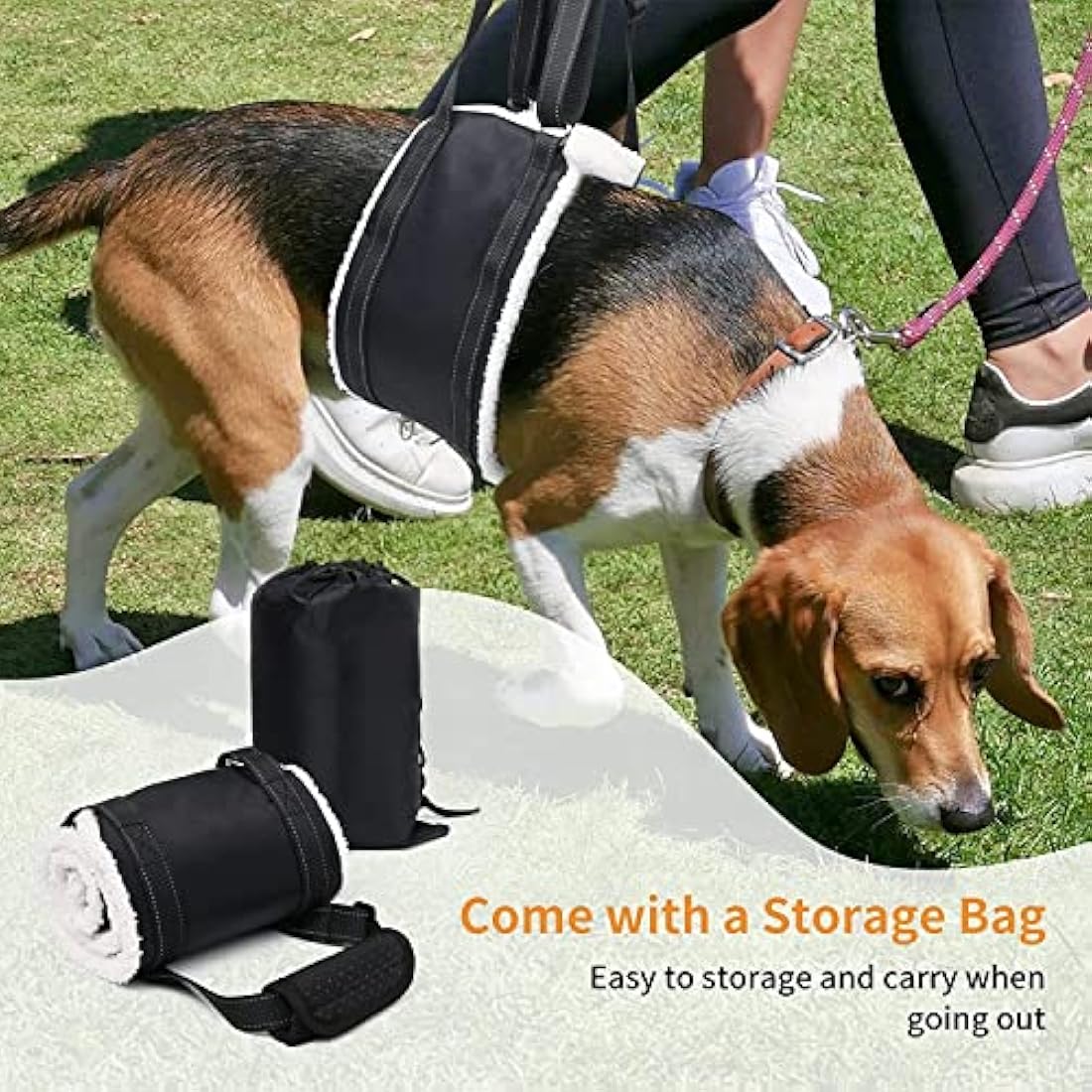 Adjustable Dog Lifting Harness for Large Dog, Soft Sling Support and Rehab Dog Harness for Weak Rear Legs, Assist Injured, Disabled, Senior and After ACL Surgery Rehabilitation Dog (XL)