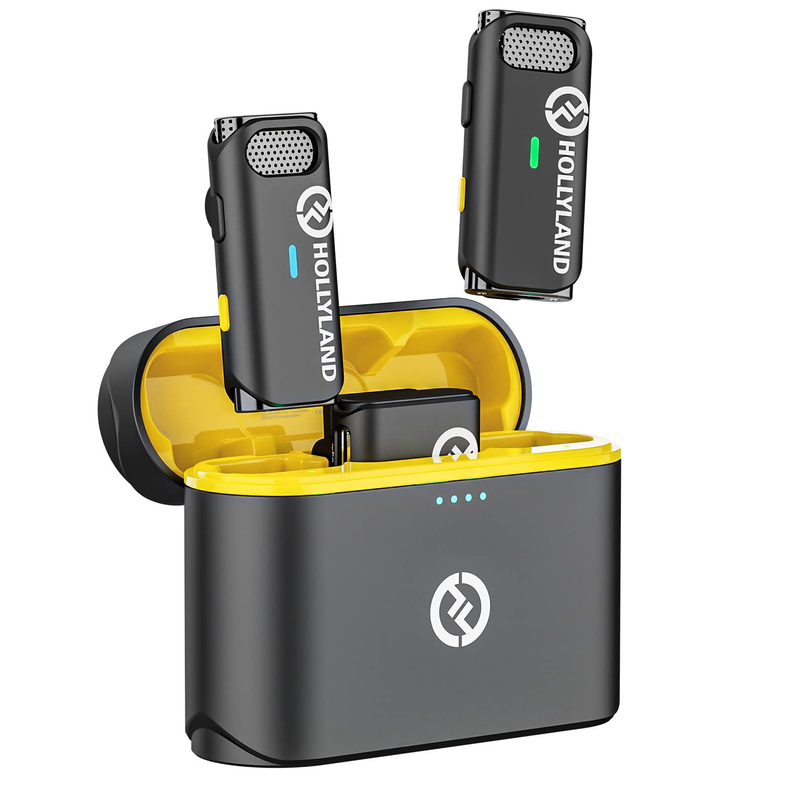 Hollyland Lark M1 Wireless Lavalier Microphone with Noise Cancellation, 656ft Transmission, 8H Battery Life, Compact Wireless Lapel Microphone System for DSLR Cameras, iPhones, Androids, Streaming