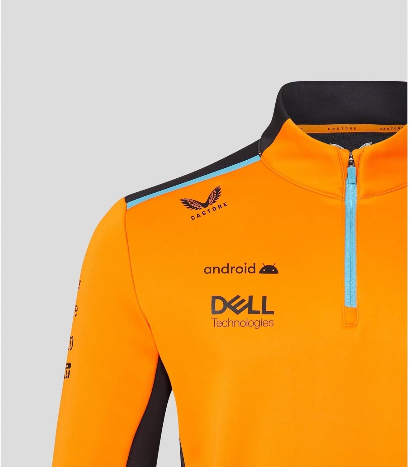 McLaren Formula One Team - Official 2023 Formula 1 Merchandise - Replica Team Quarter 1/4 Zip Top Midlayer - Papaya/Phantom - Men's (XL)